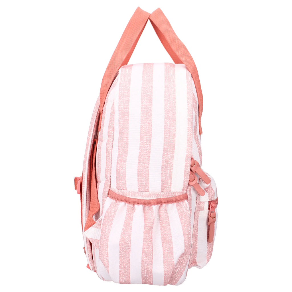 Sac à dos enfant à anses – Rayures roses