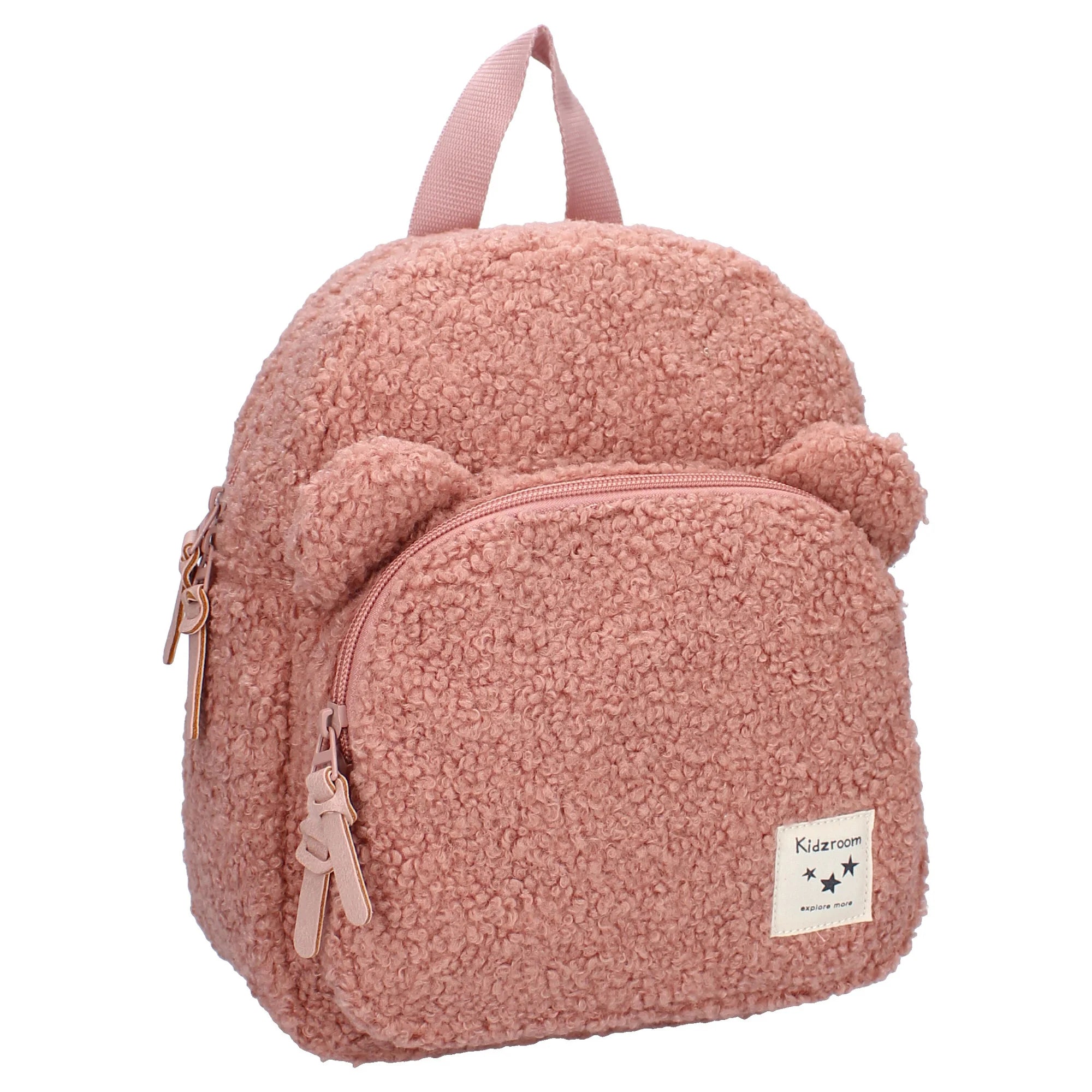 Sac à dos enfant Beary Excited – Ours bouclette vieux rose
