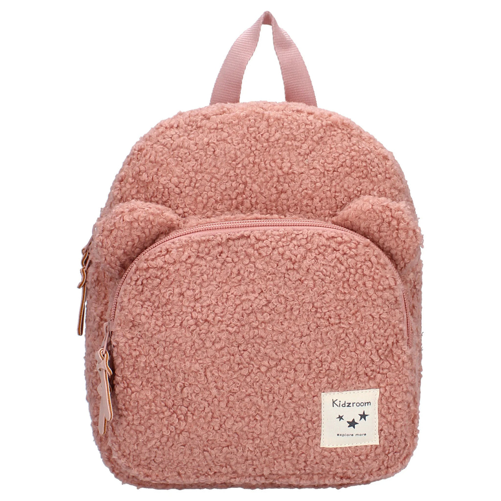 Sac à dos enfant Beary Excited – Ours bouclette vieux rose