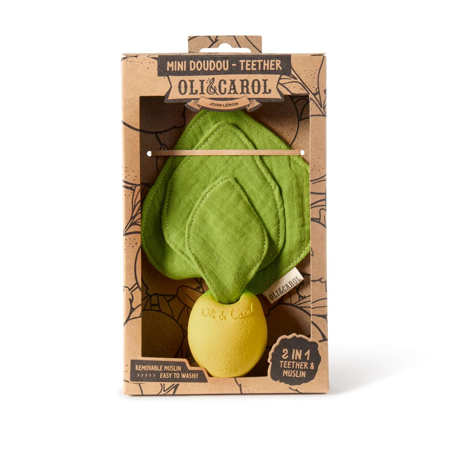 Lou Le Citron Mini Doudou-Anneau Dentition Bébé