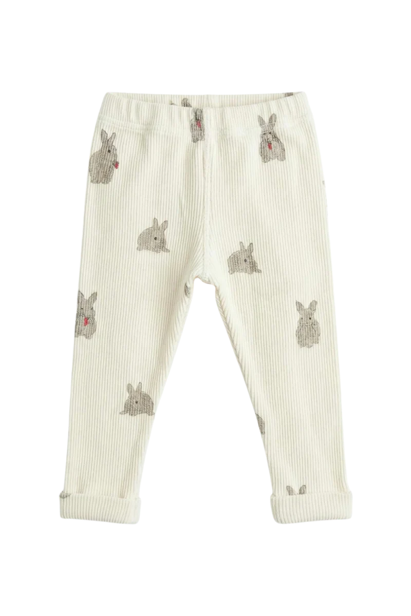 Leggings Rom Pom - Ecru Lapins