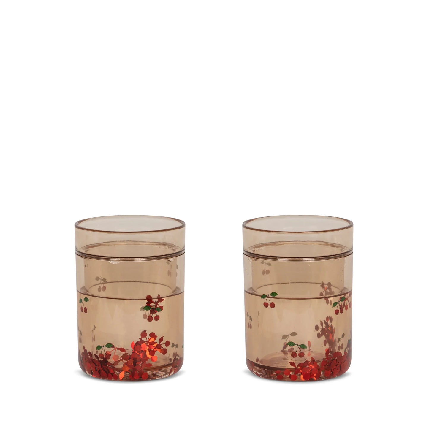 Lot de 2 gobelets à paillettes - cherry