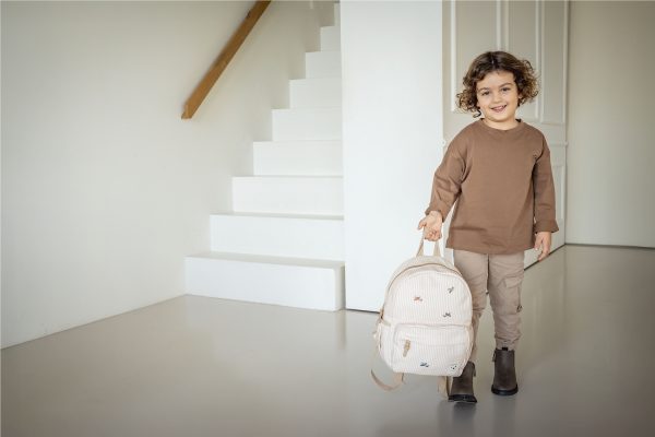 Kidzroom – Sac à dos enfant  Nostalgia – Rayures avions beige