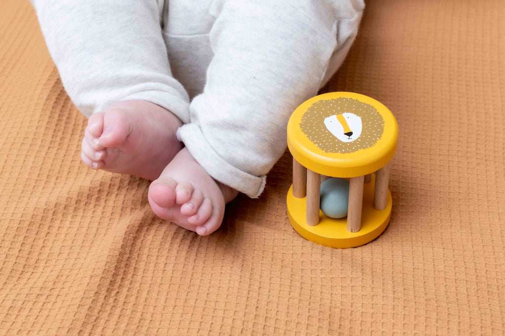 Hochet roulant en bois - Mr. Lion