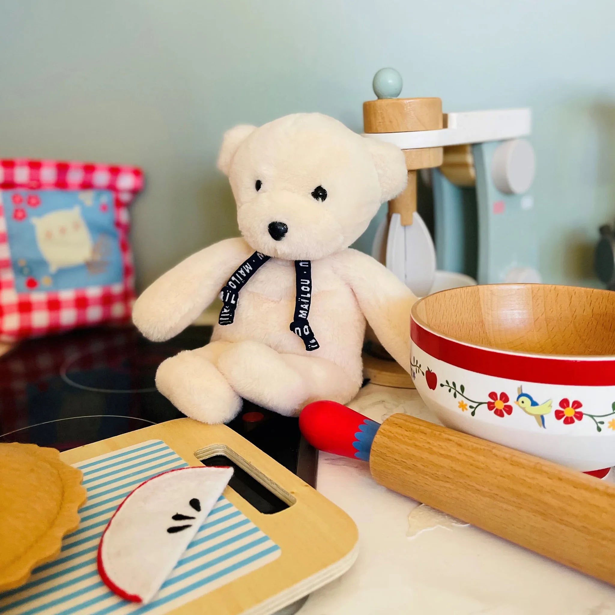 Petite Peluche Made in France – Ours Dorlotin Maïlou Ivoire