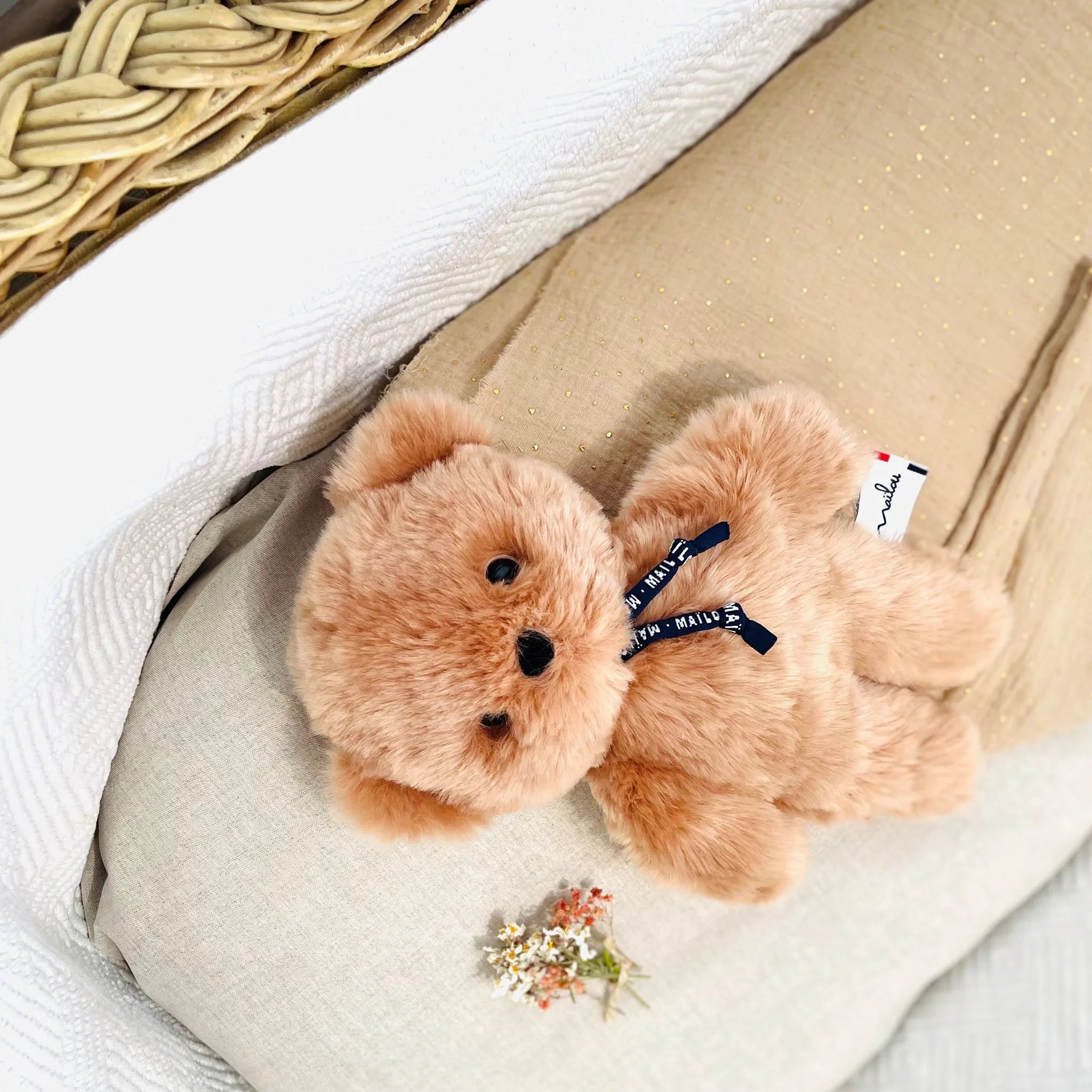 Doudou Ours – Le petit Frenchie – Marron
