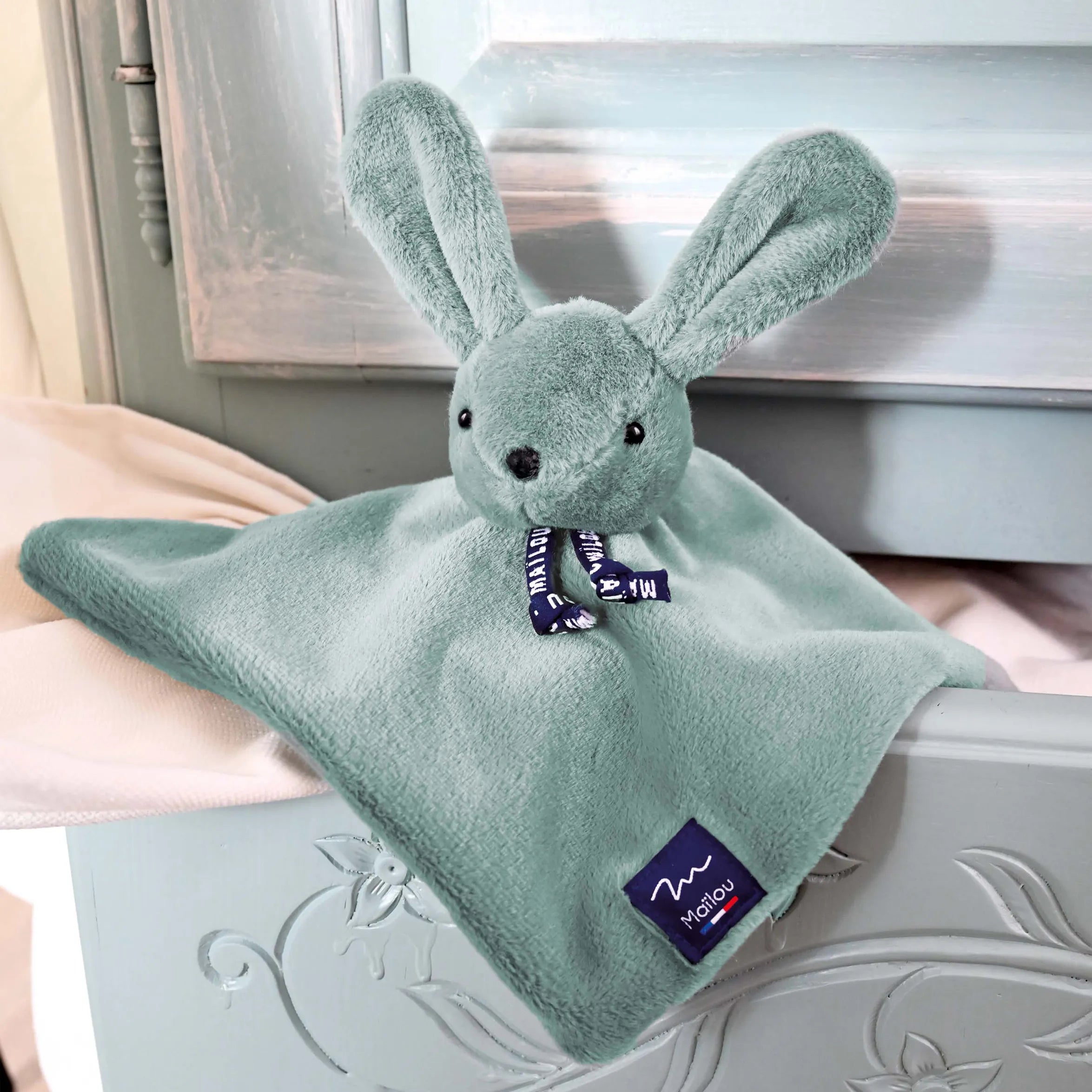 Lapin DORLOTIN - Doudou naissance - Vert sauge