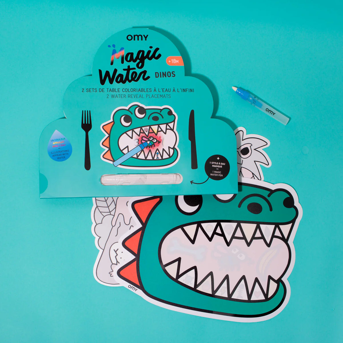DINOS - SET DE TABLE MAGIC WATER