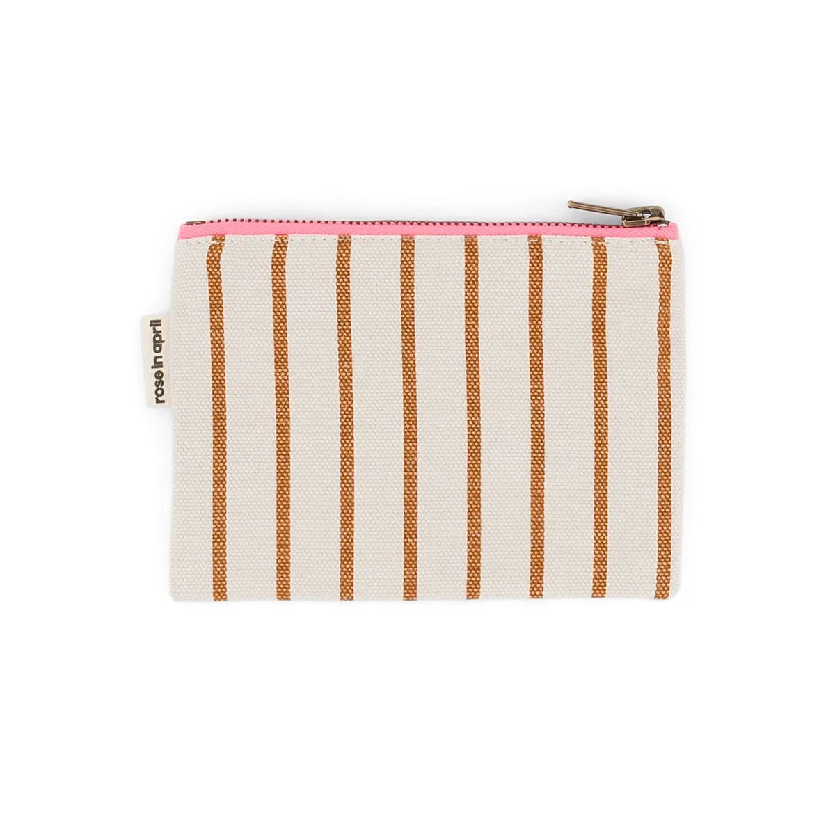 Porte-monnaie Marie Rayures Tennis Pecan / Greige