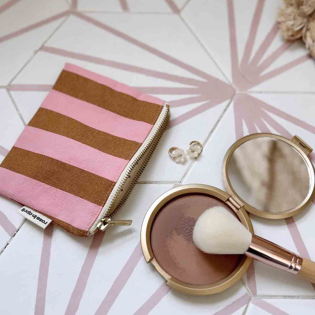 Porte-monnaie Marie  Rayures Strawberry / Caramel