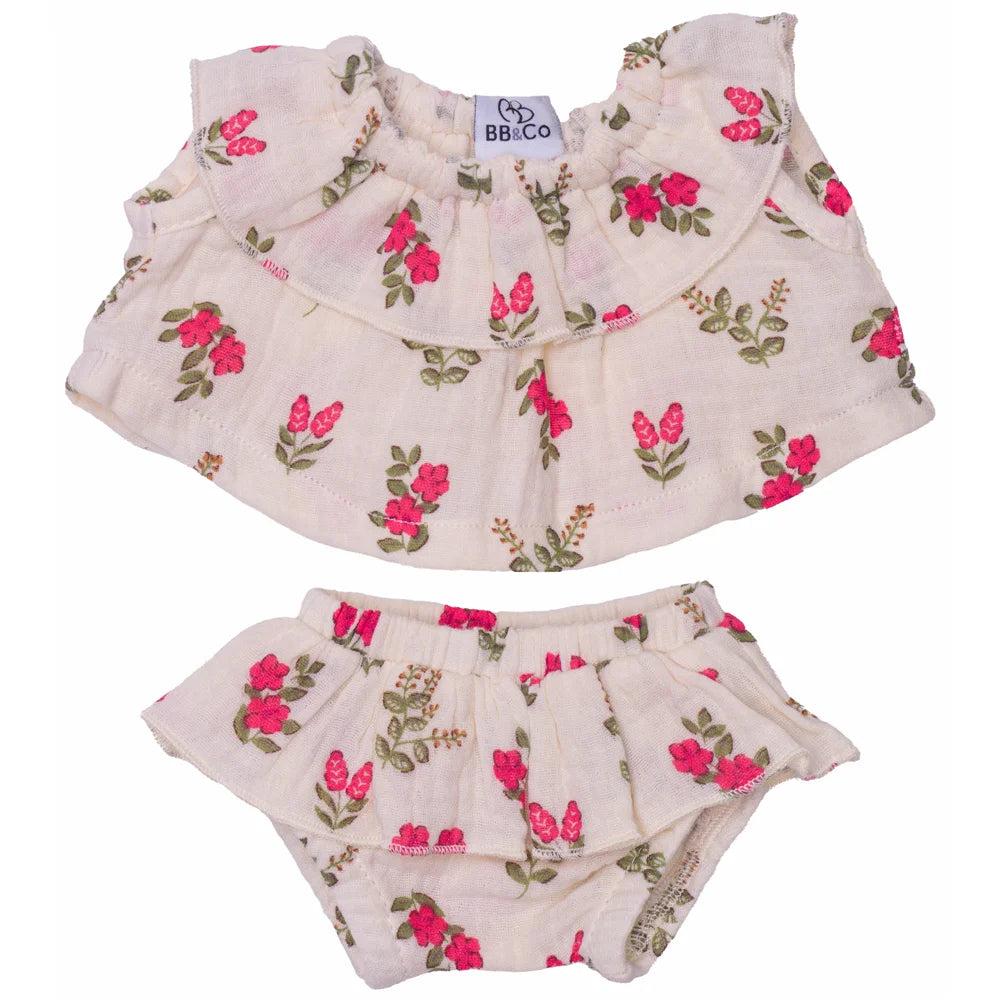 Ensemble fille liberty pour poupée 34 à 37 cm