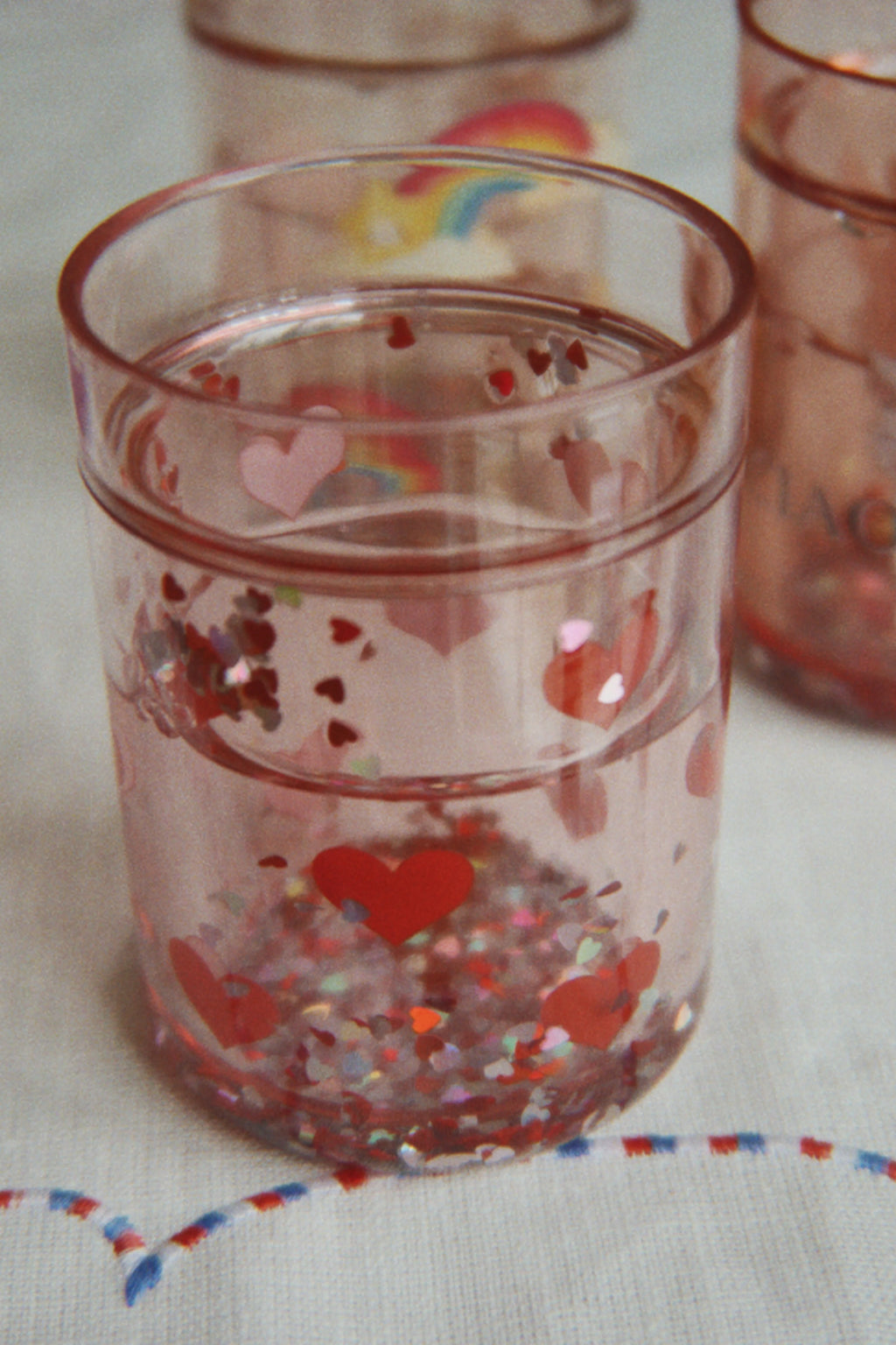Lot de 4 gobelets à paillettes Multi glitter