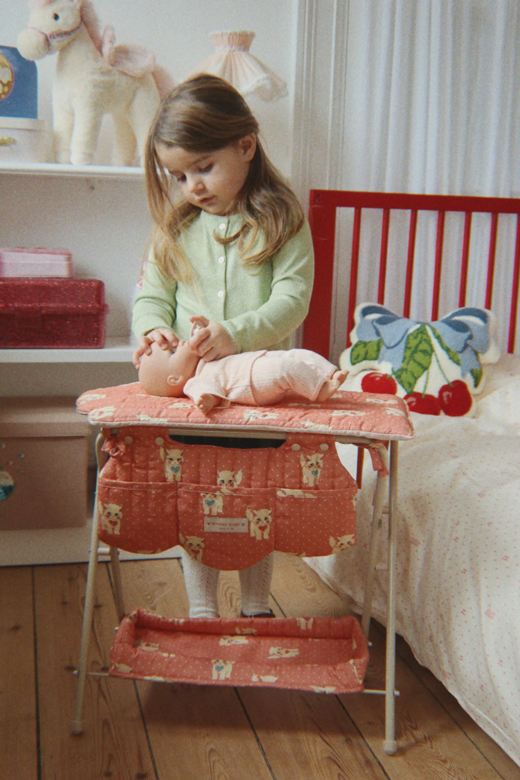 Table à langer pour poupée - Ciao miao rose