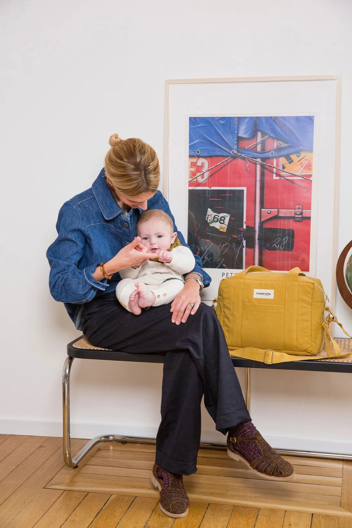 MINI SAC À LANGER DARCY MOUTARDE