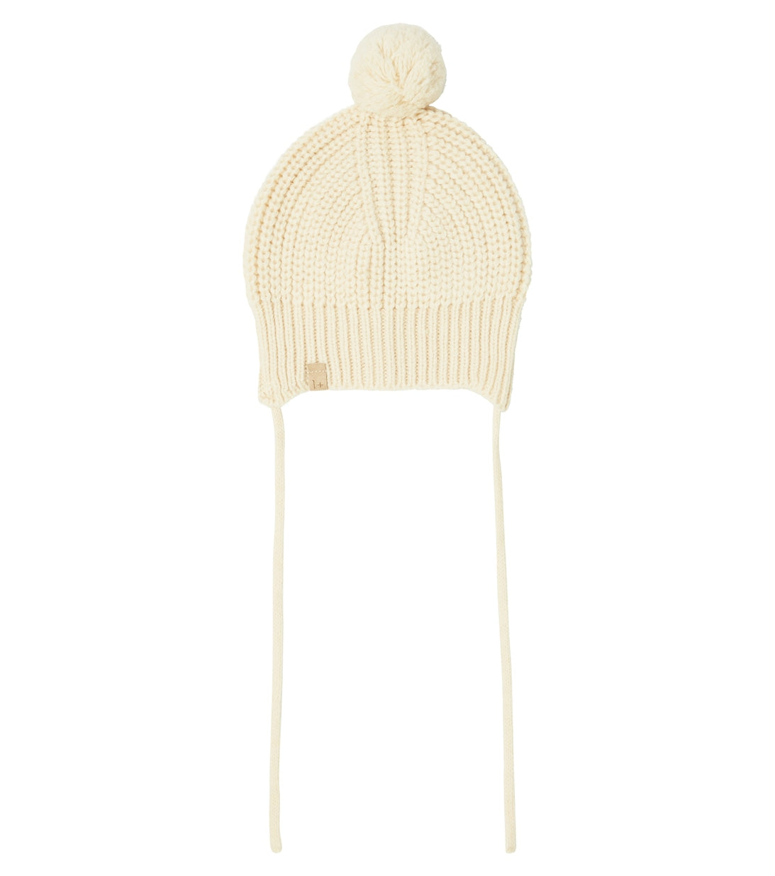 Bonnet MEREL écru en maille côtelée