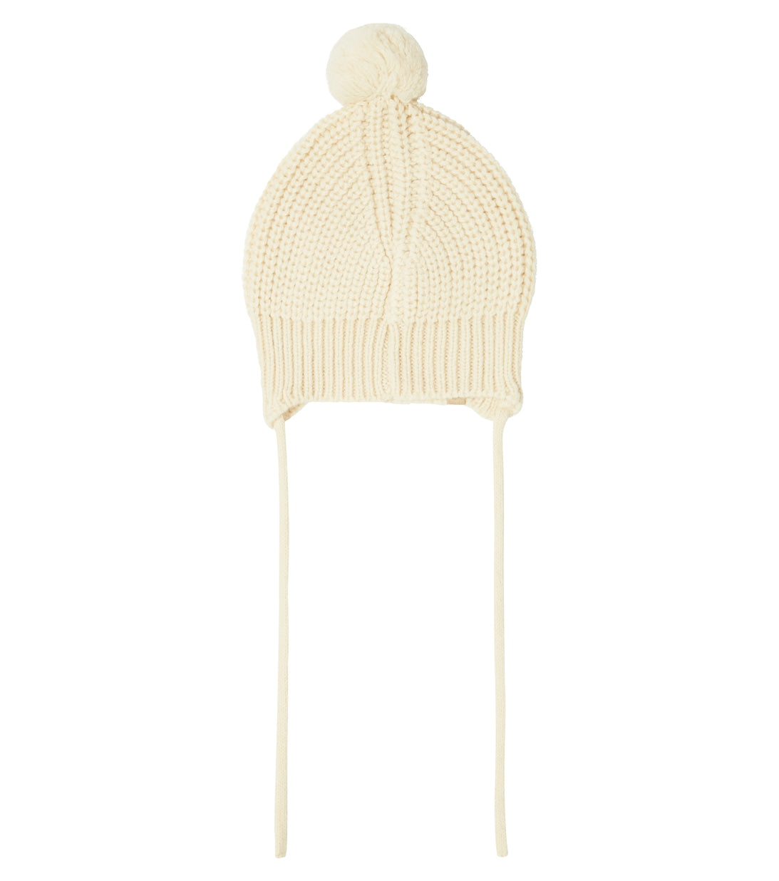 Bonnet MEREL écru en maille côtelée