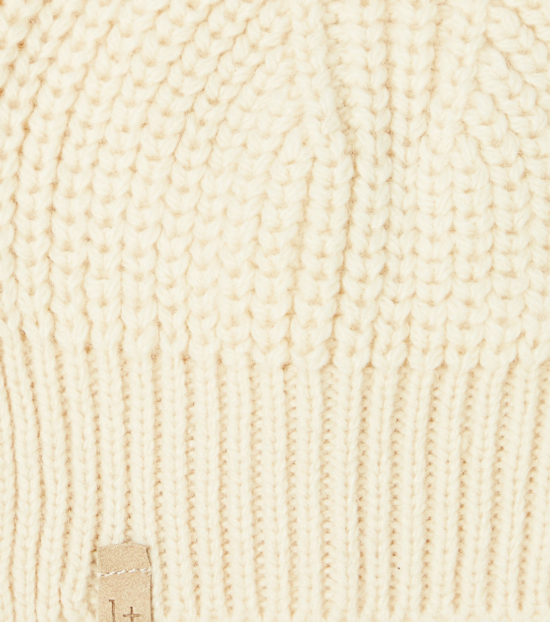 Bonnet MEREL écru en maille côtelée