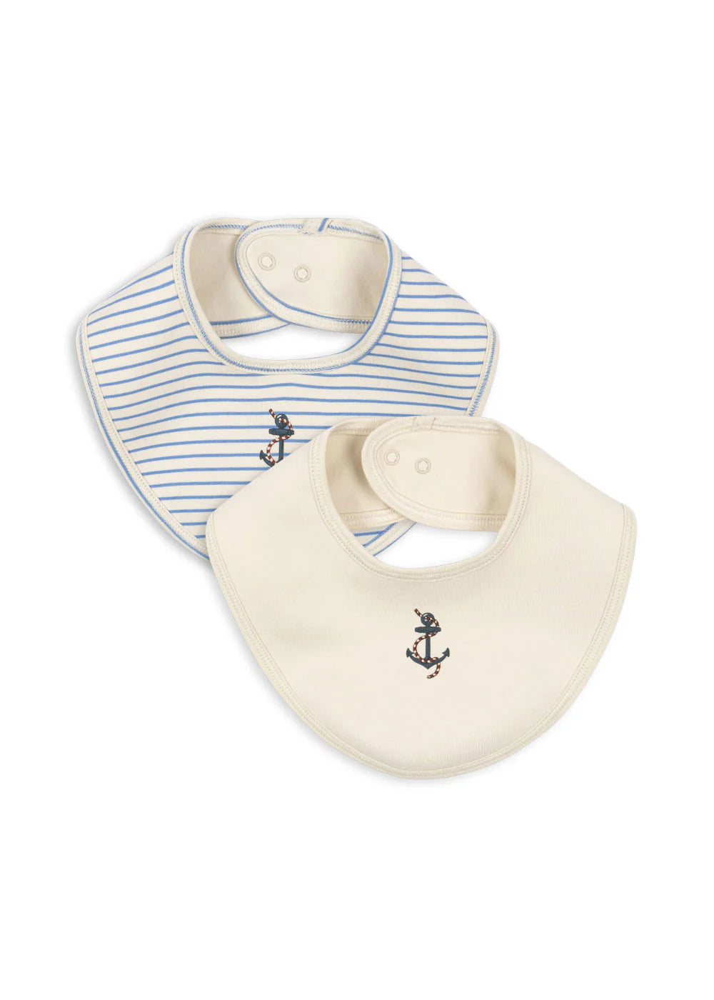 Lot de 2 bavoirs basic stripe - provence mix