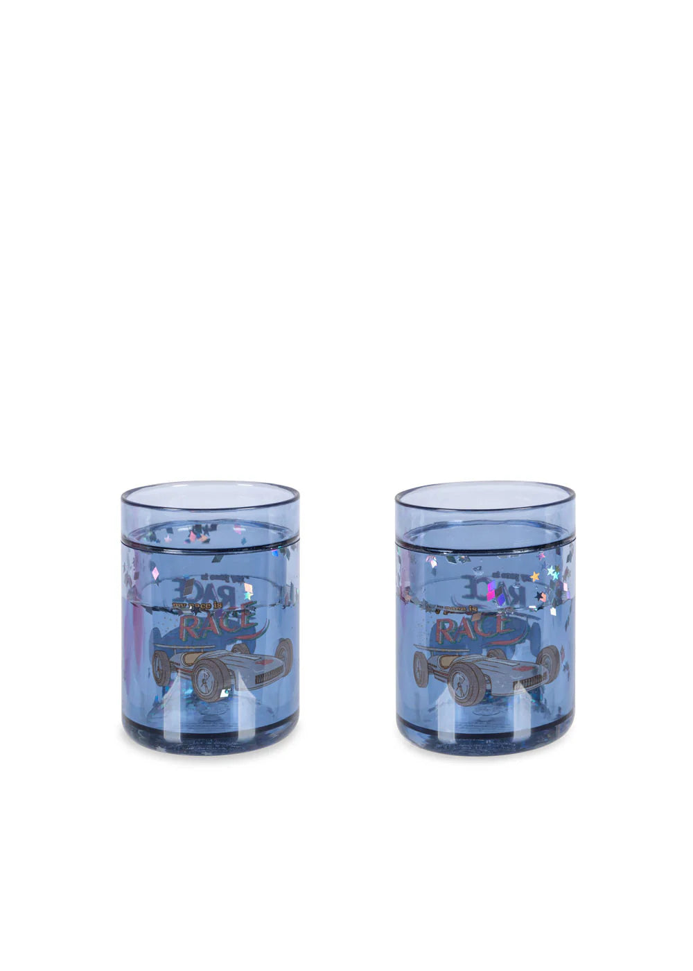 pack 2 gobelets à paillettes - voiture