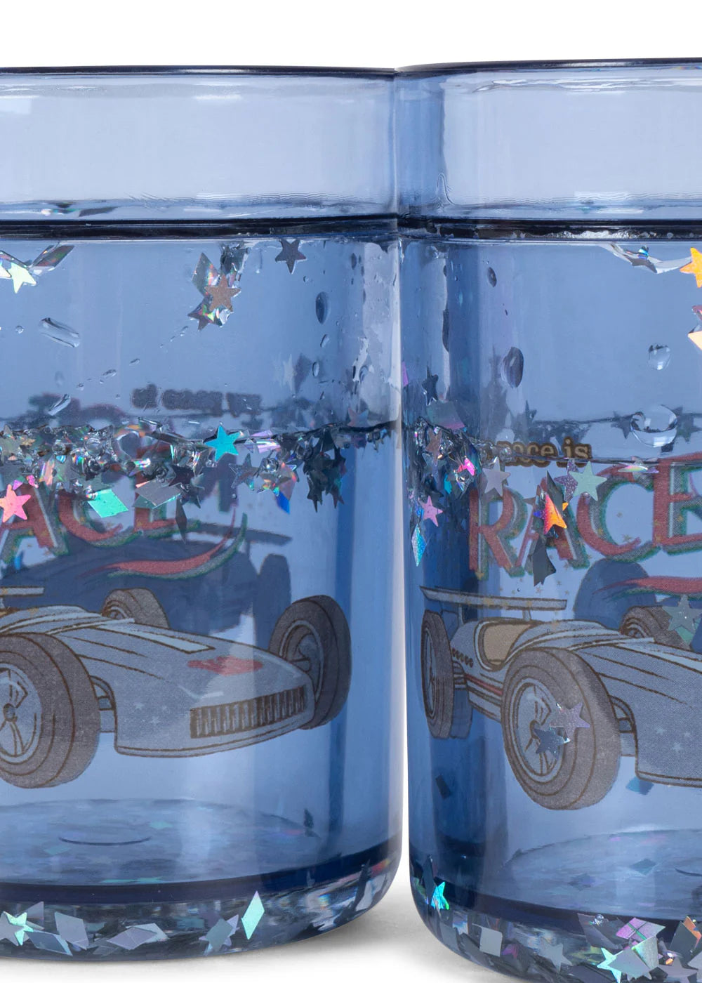pack 2 gobelets à paillettes - voiture