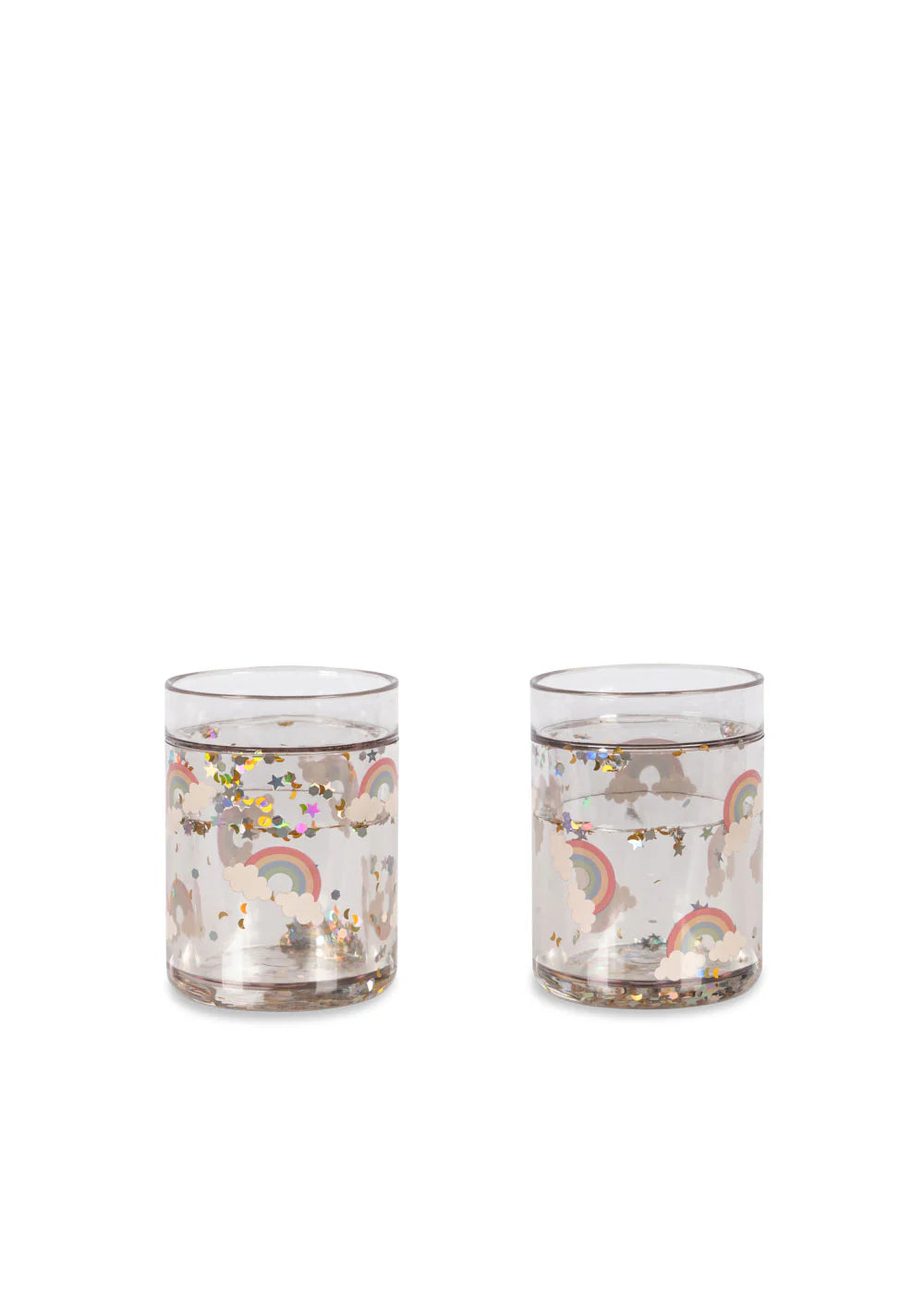 LOT DE 2 GOBELETS À PAILLETTES RAINBOW - Konges Sløjd