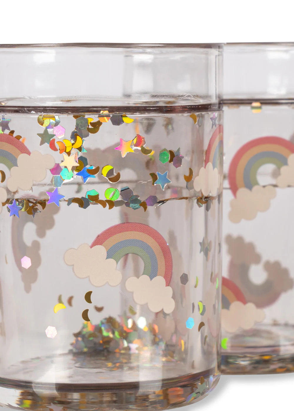 LOT DE 2 GOBELETS À PAILLETTES RAINBOW - Konges Sløjd