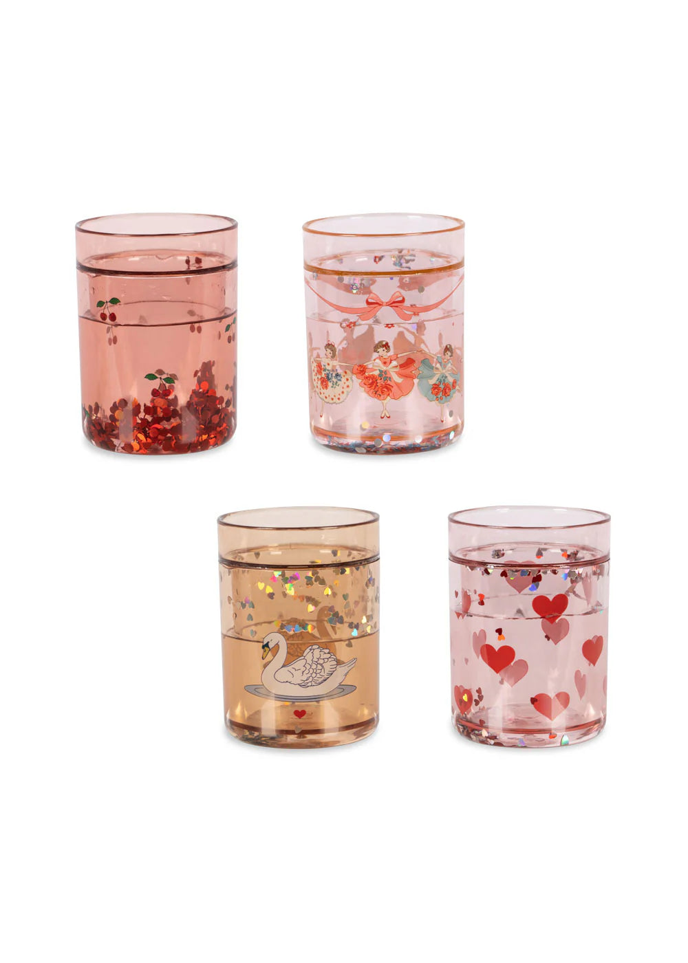 LOT DE 4 GOBELETS À PAILLETTES - A l'unité