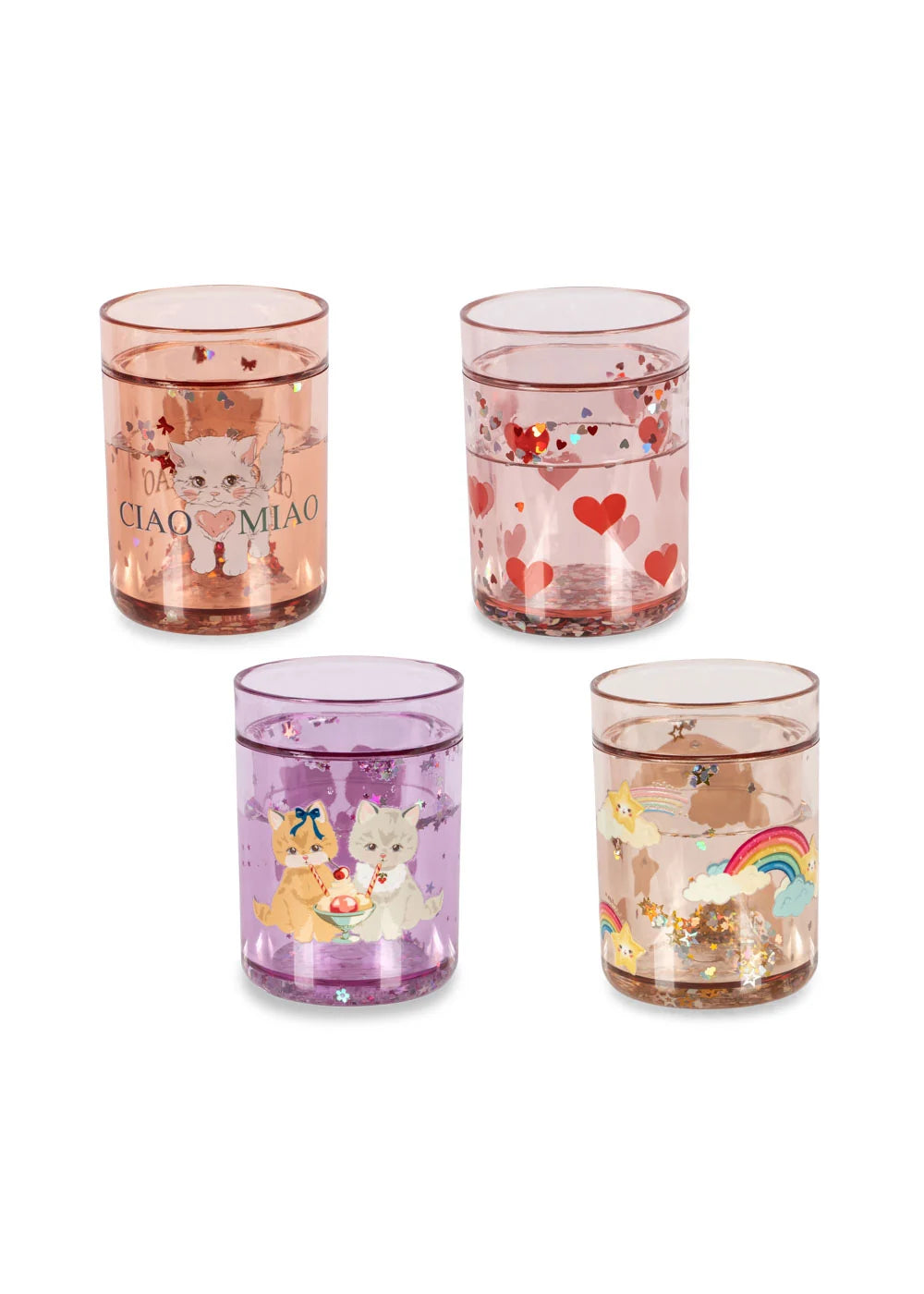 Lot de 4 gobelets à paillettes Multi glitter