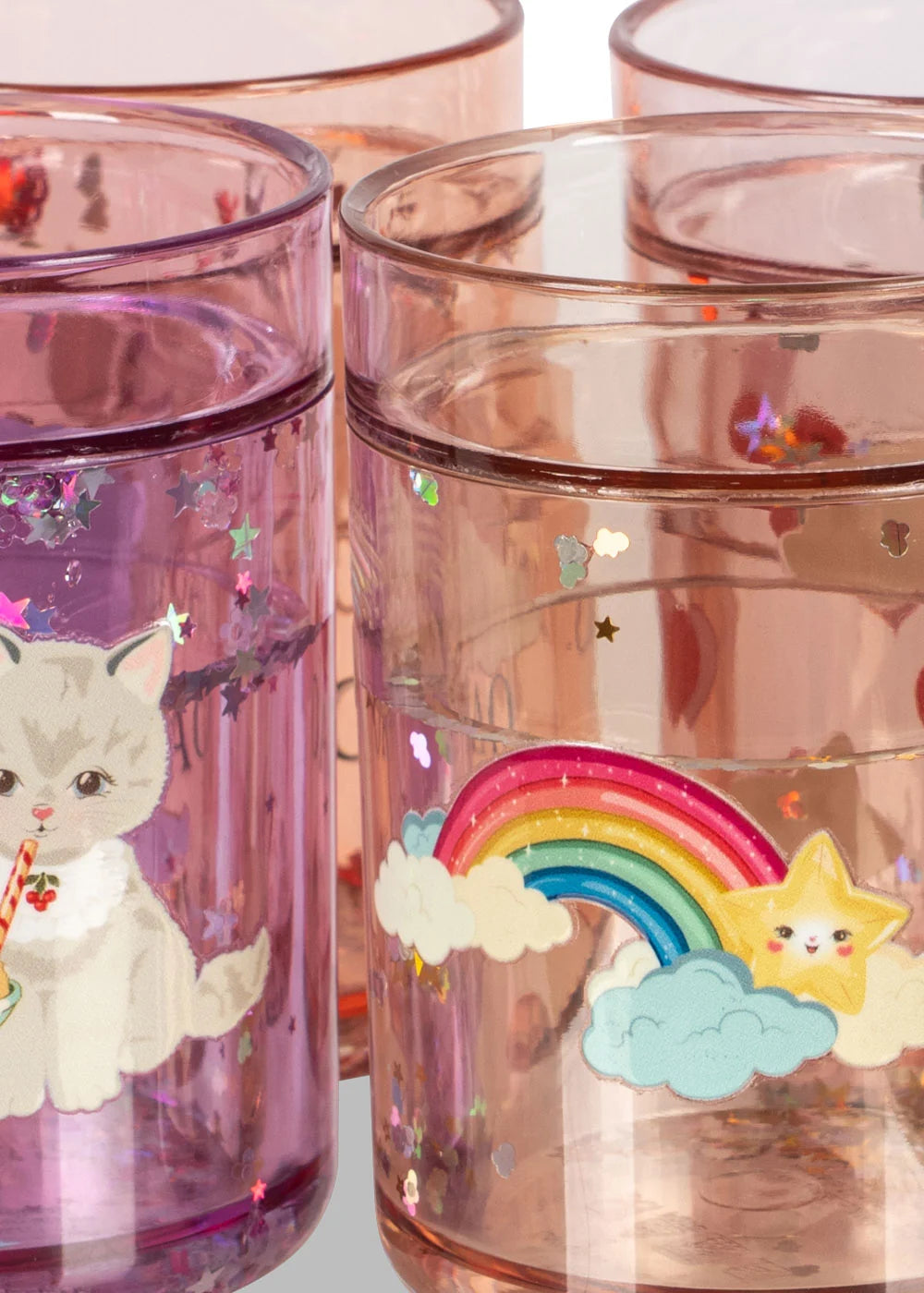 Lot de 4 gobelets à paillettes Multi glitter