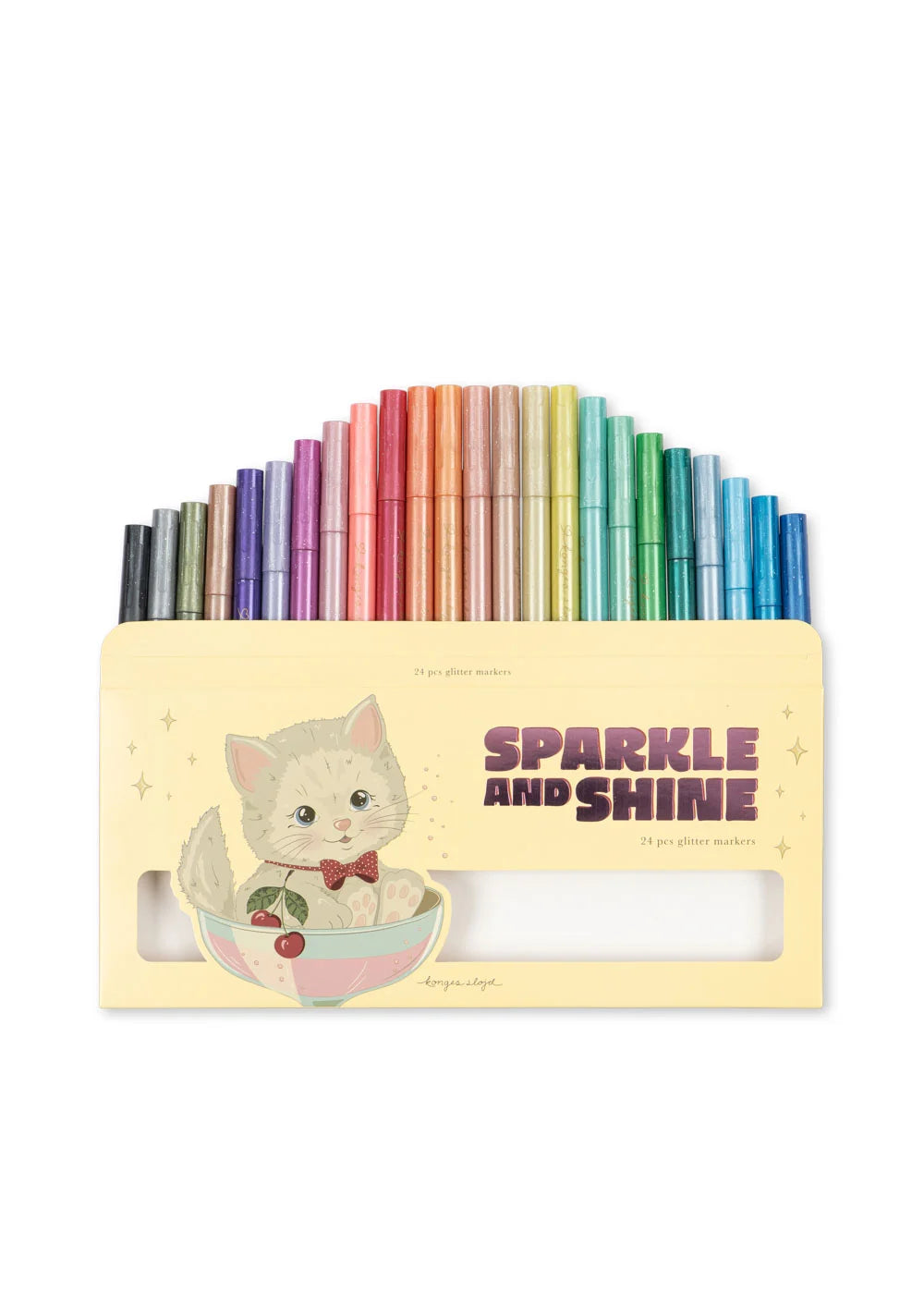 Feutres pailletés 24 pcs - Chat