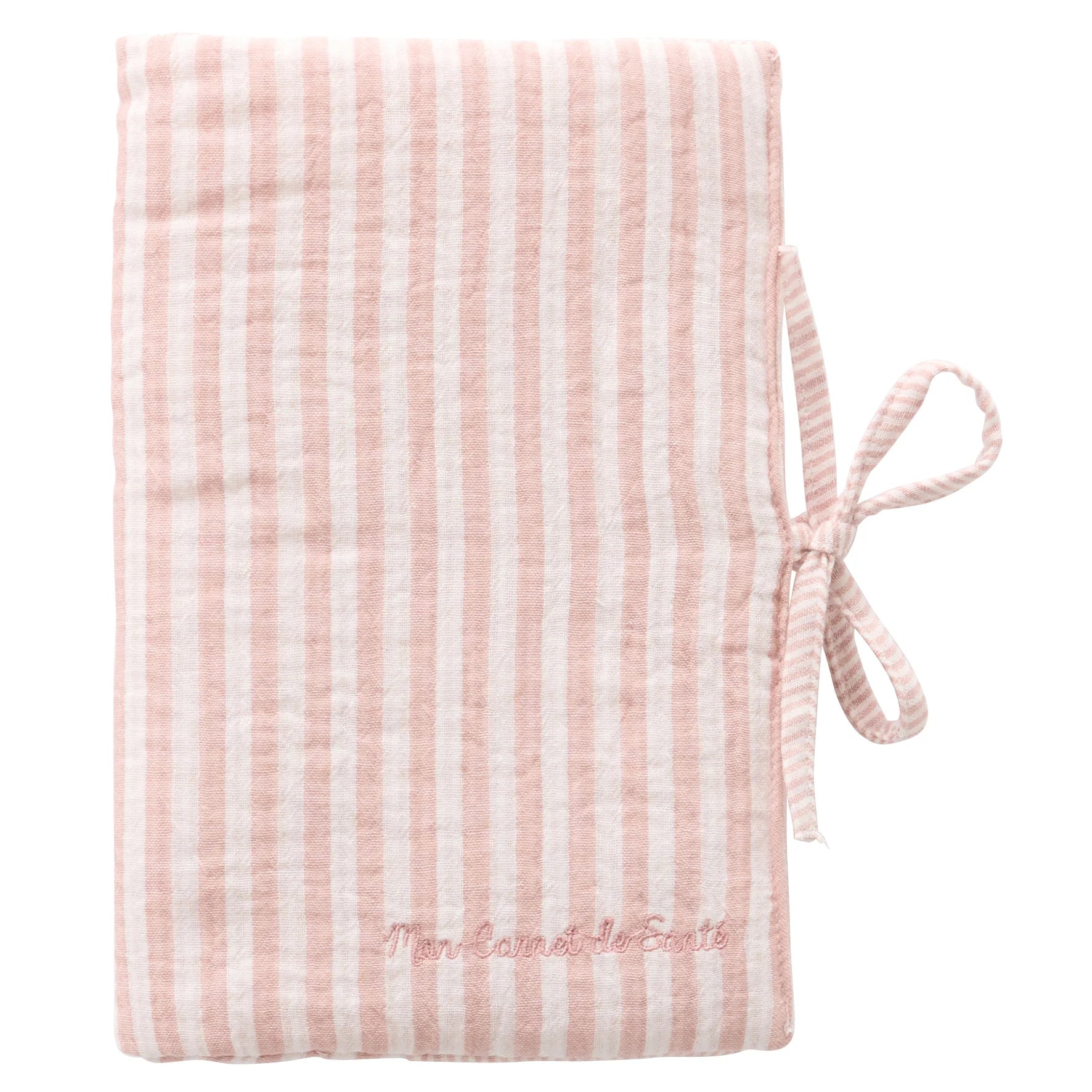 Protège-carnet de santé rayé vieux rose – Soft Stripes - BB&Co