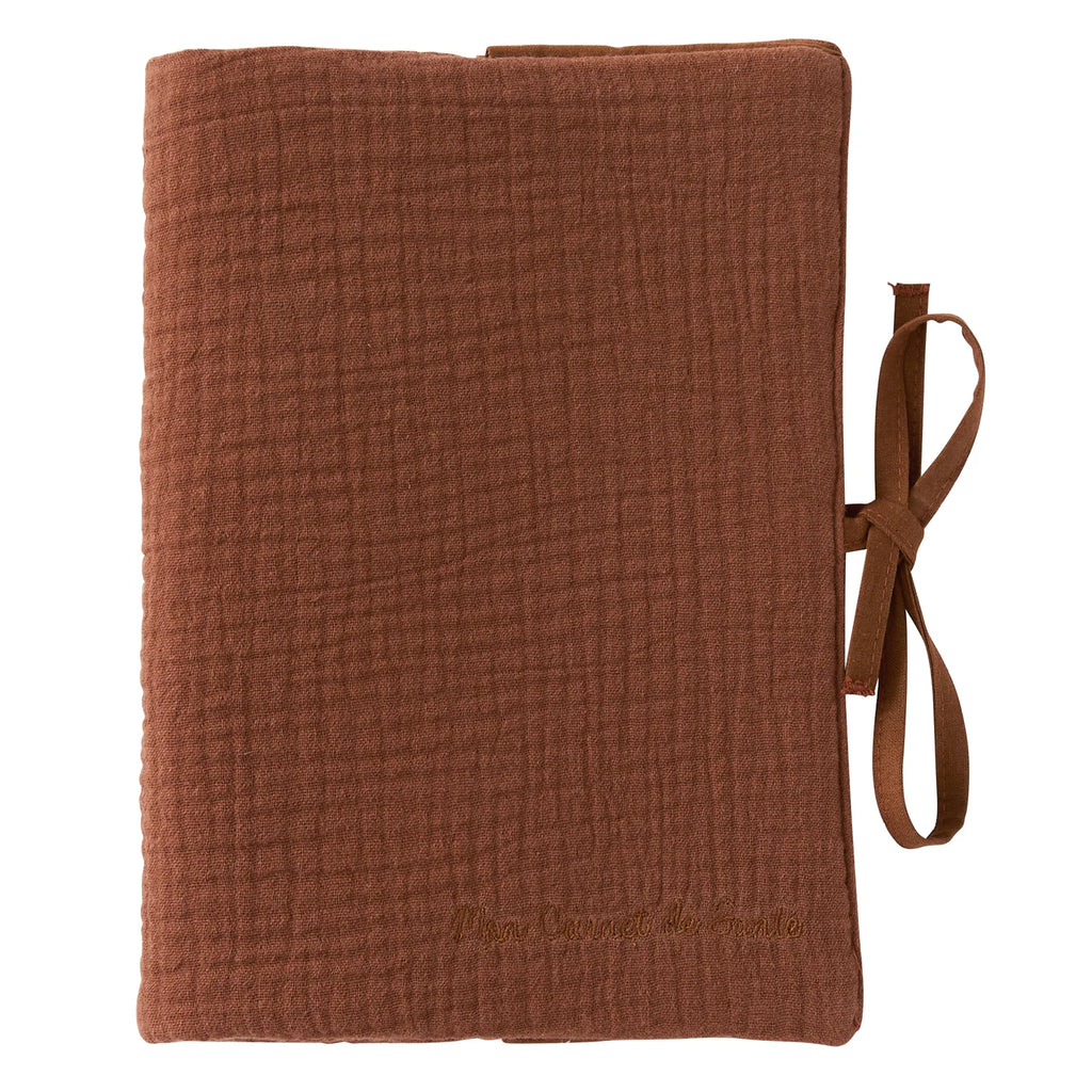 Protège-carnet de santé gaze de coton toffee – Mix & Match