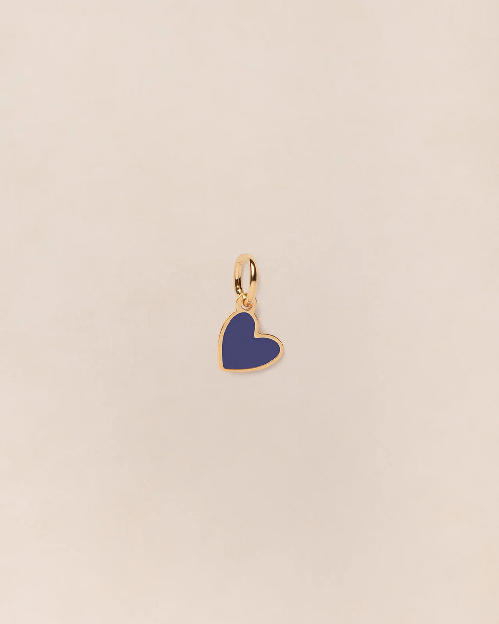 Le médaillon Cœur Manon émail bleu et or fin 24 carats - 7mm