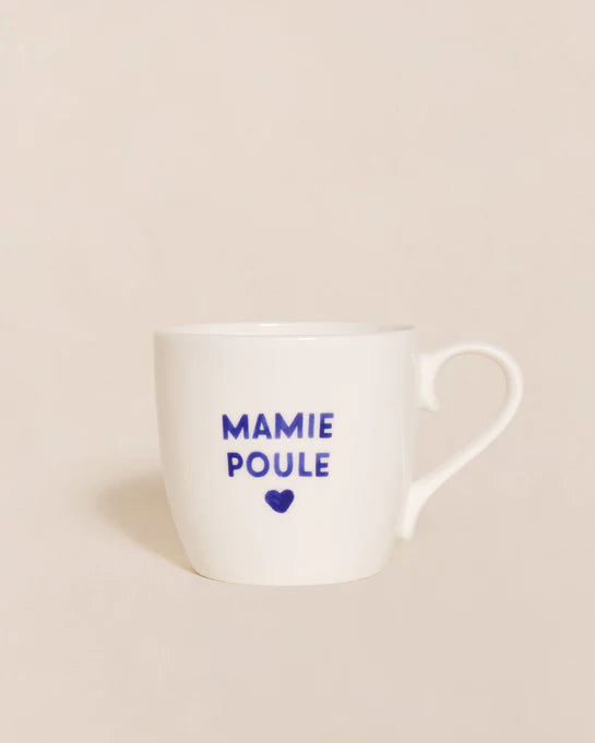 Le mug Mamie Poule - bleu