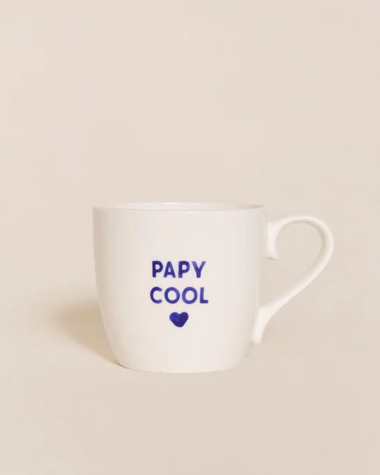 Le mug coeur Papa cool - Bleu