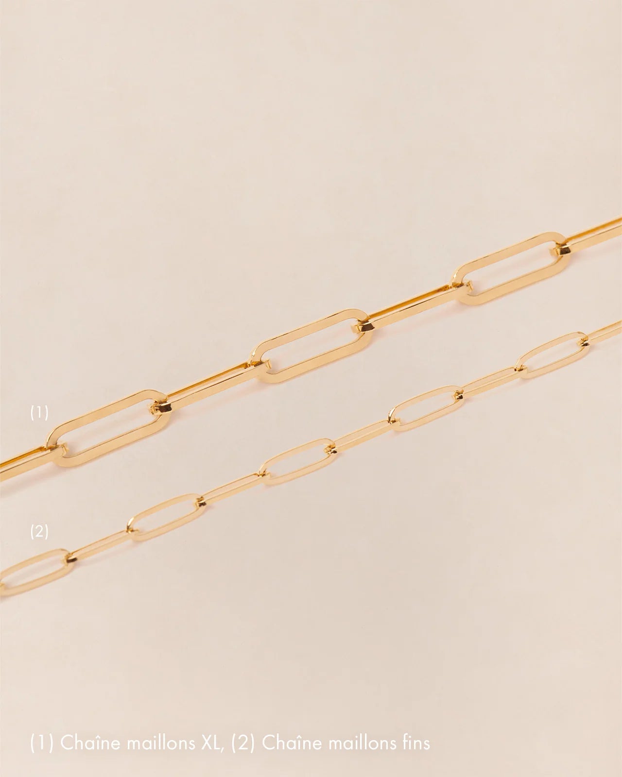 Le bracelet maillons fins doré à l'or fin 24 carats - 18 cm