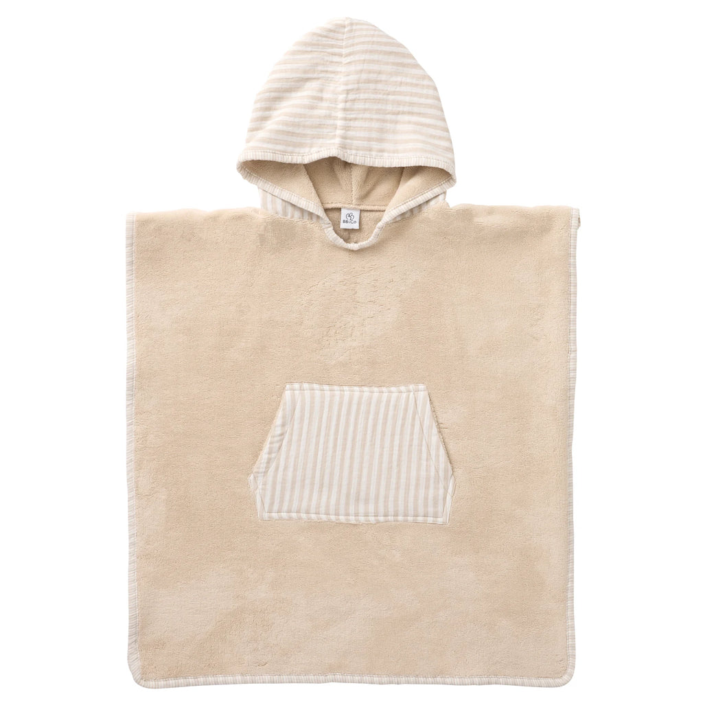 Poncho de bain (3/5A) bambou biscuit
