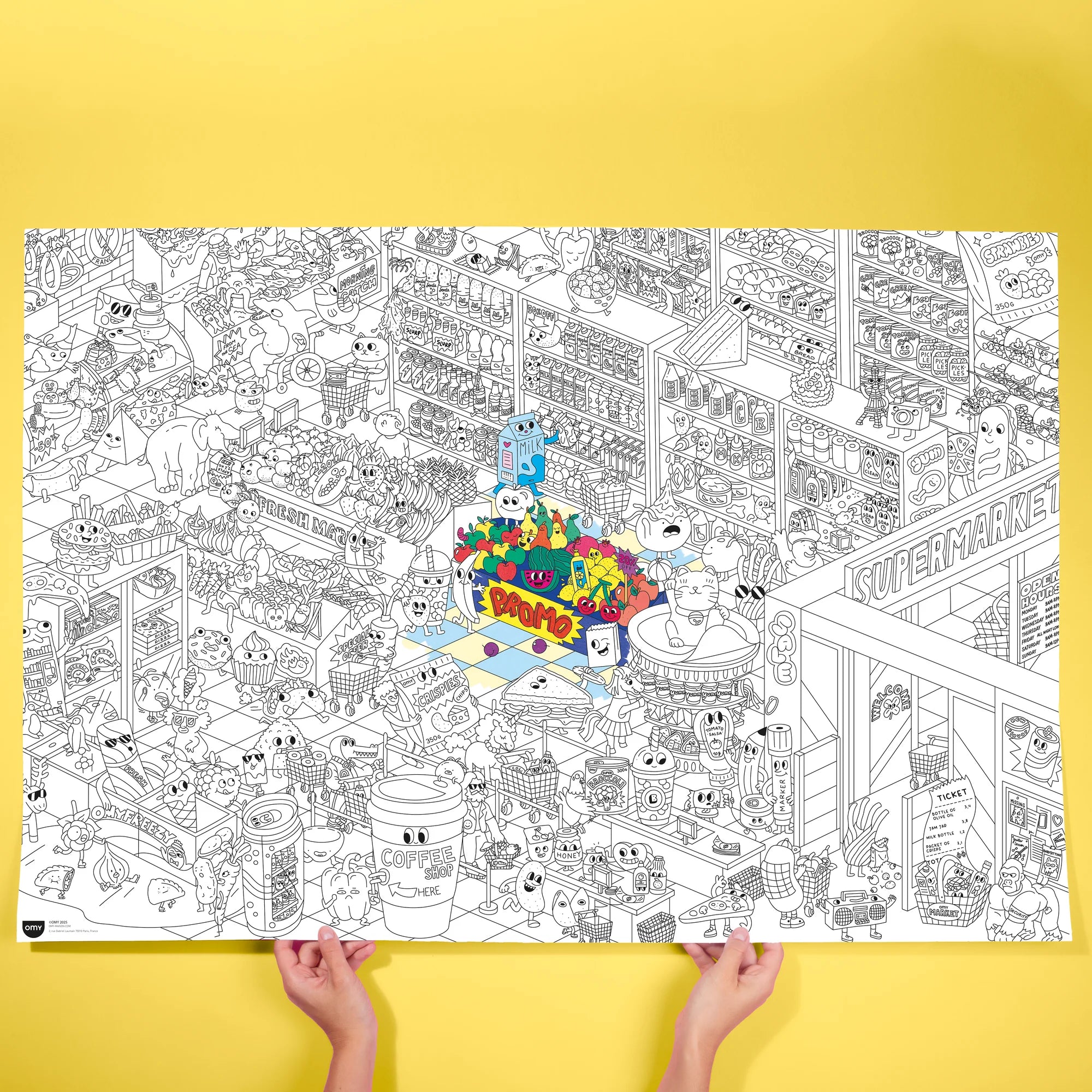 Super Market - Poster géant à colorier