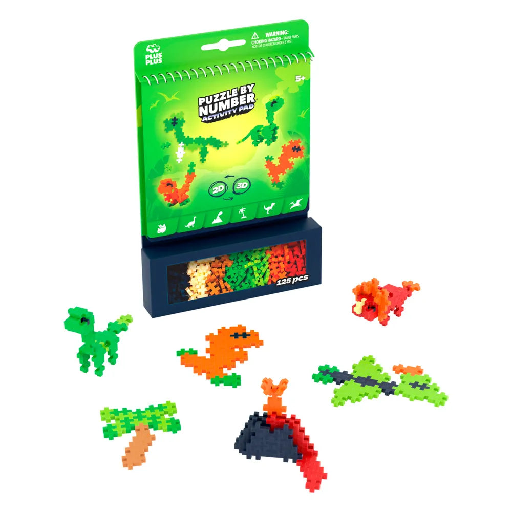 Bloc d’activité – Dinosaures – 125 Pcs - PLUSPLUS