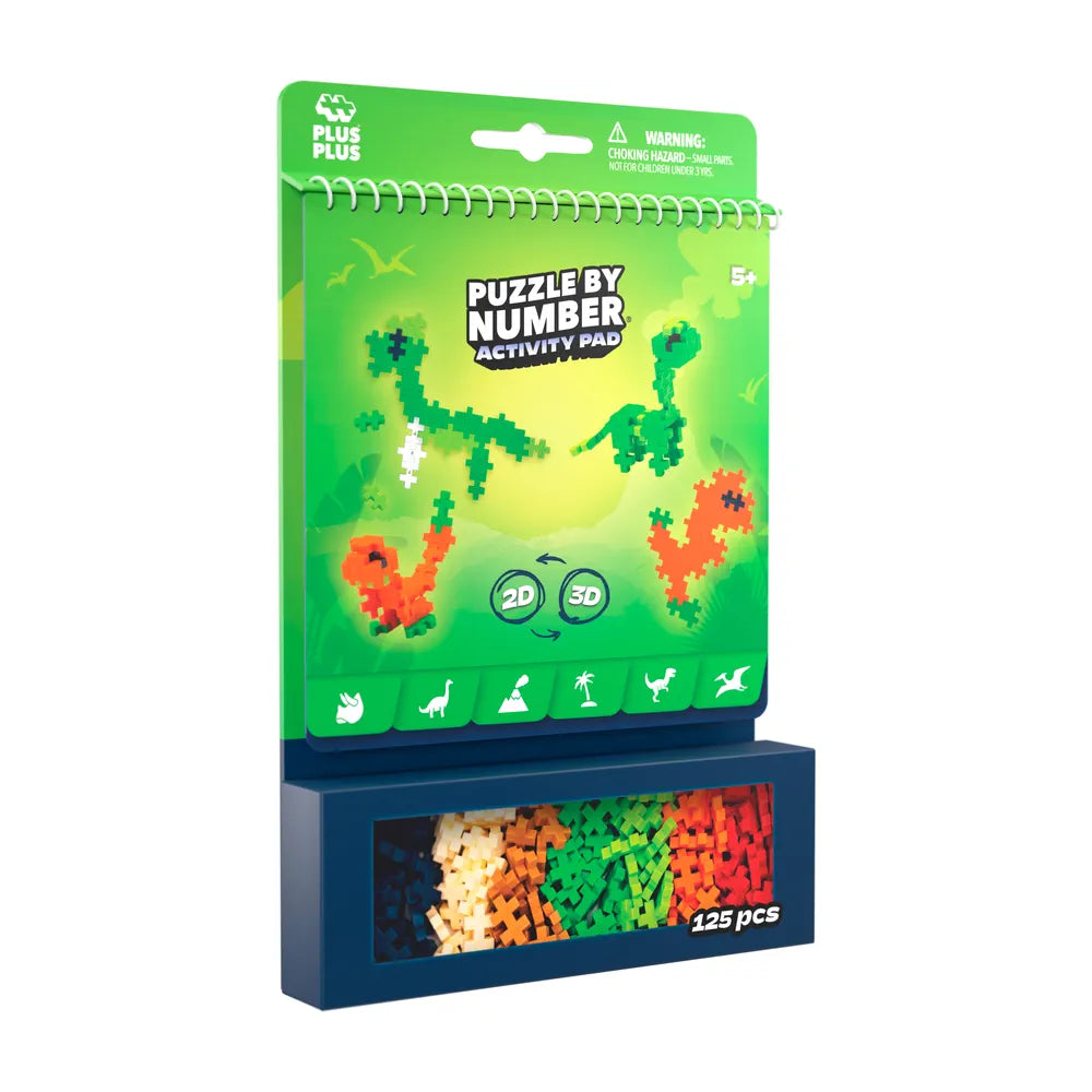 Bloc d’activité – Dinosaures – 125 Pcs - PLUSPLUS