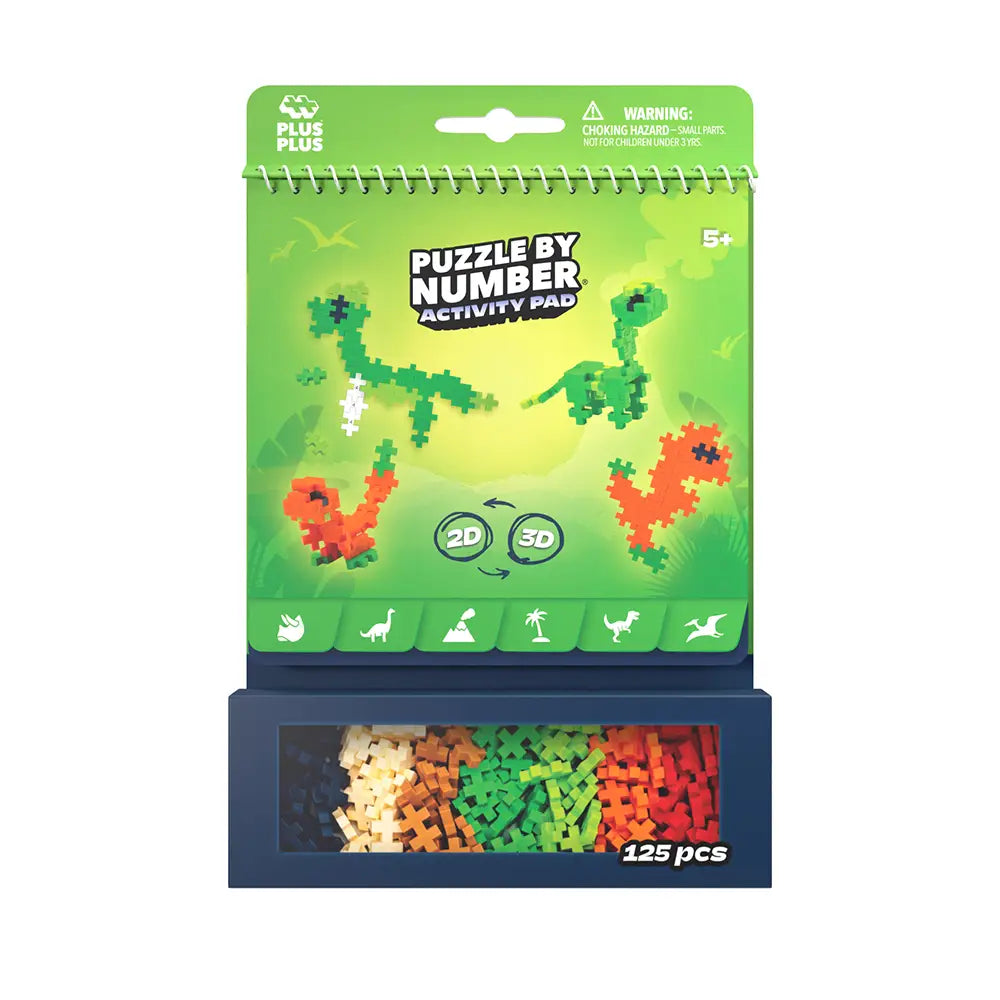 Bloc d’activité – Dinosaures – 125 Pcs - PLUSPLUS
