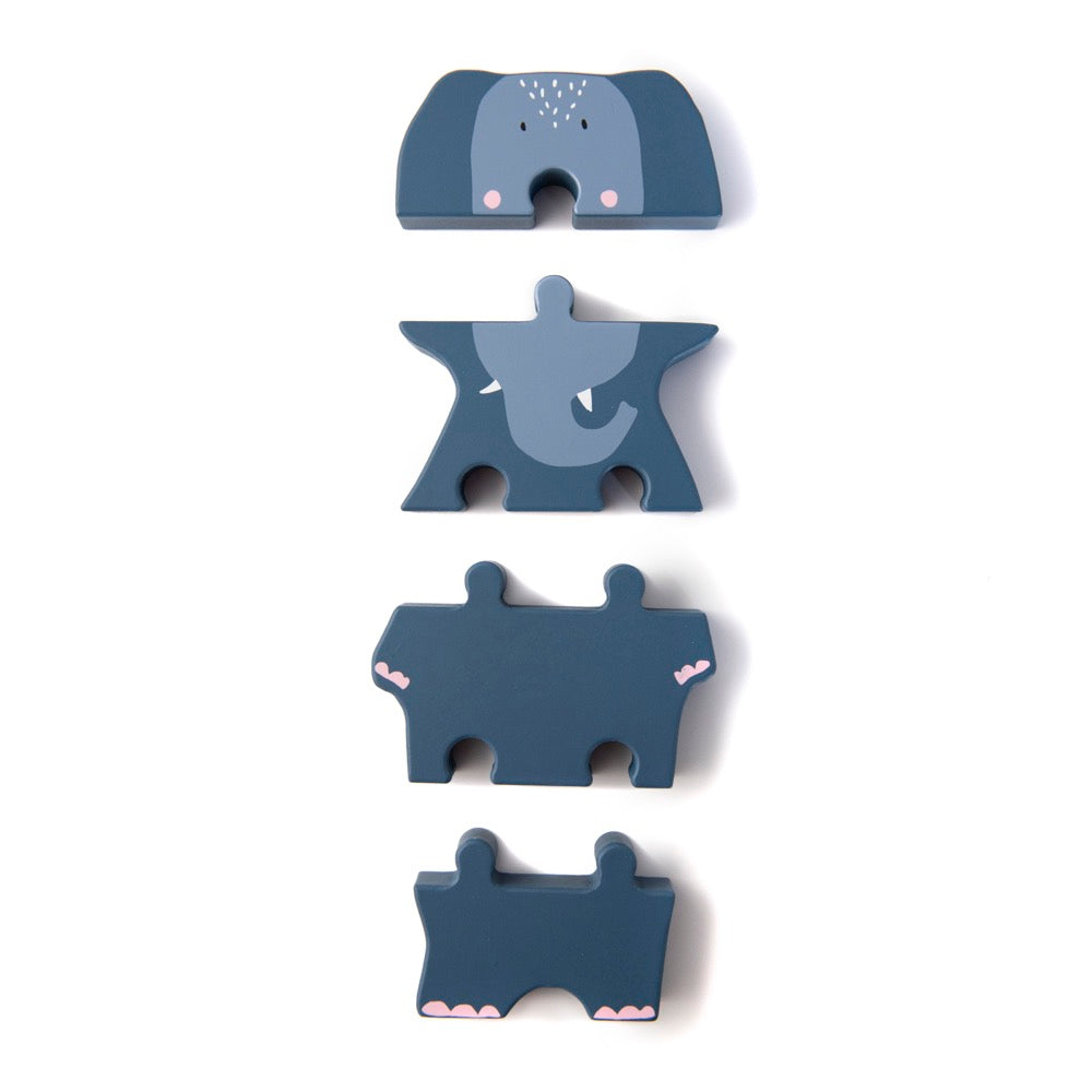 Puzzle formes animaux en bois - Mrs. Elephant