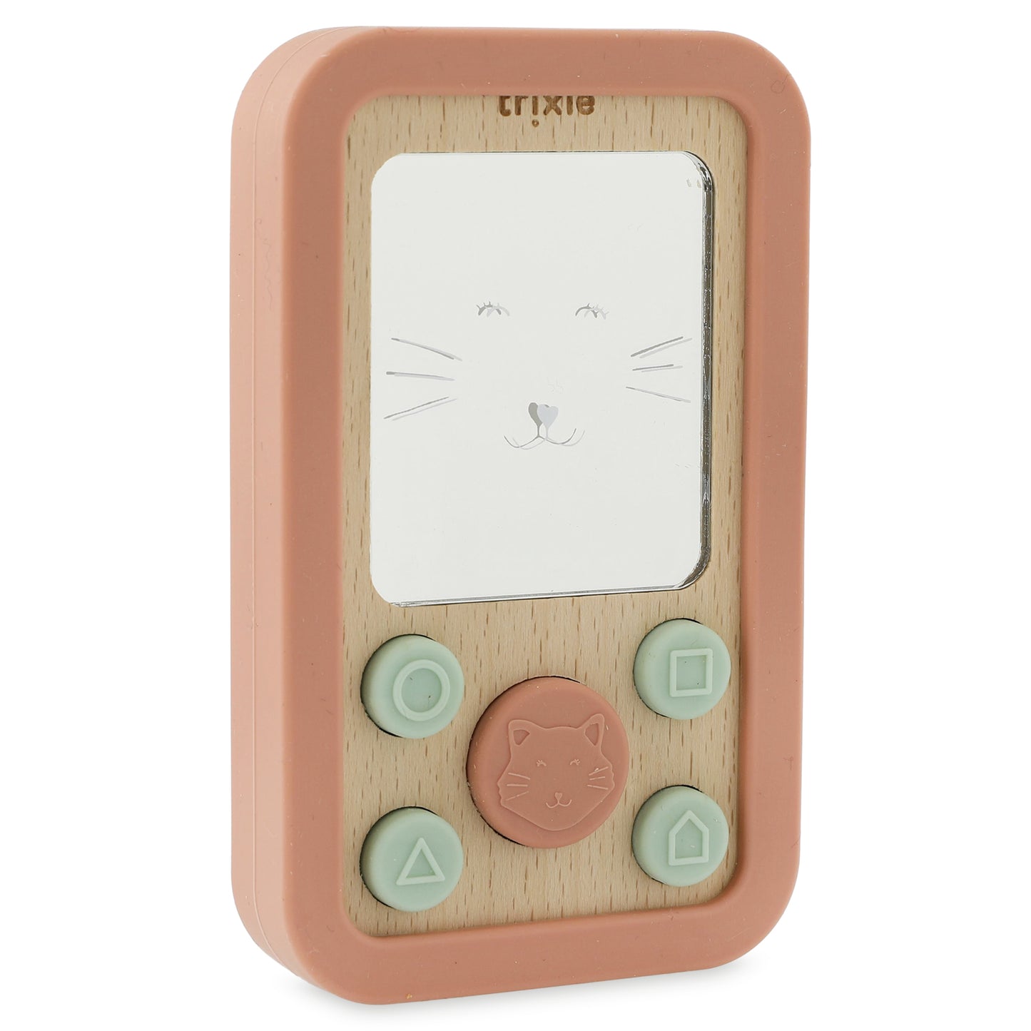 Téléphone en silicone et bois - Mrs. Cat