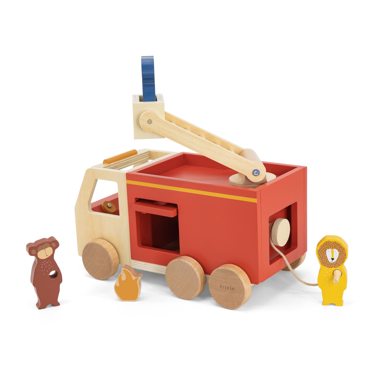 Camion de pompiers en bois