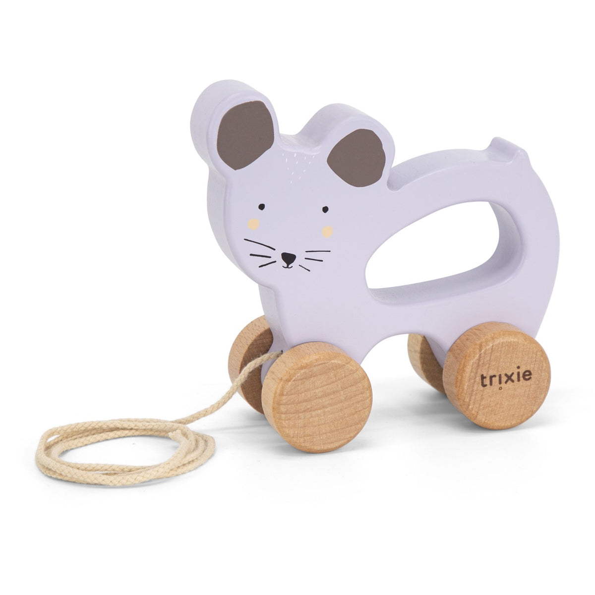 Jouet à tirer en bois - Mrs. Souris