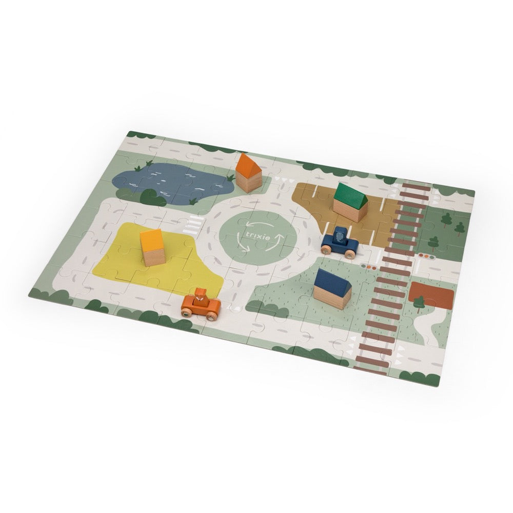 Puzzle route avec accessoires