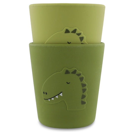 Lot de 2 gobelet en silicone - Mr. Dino