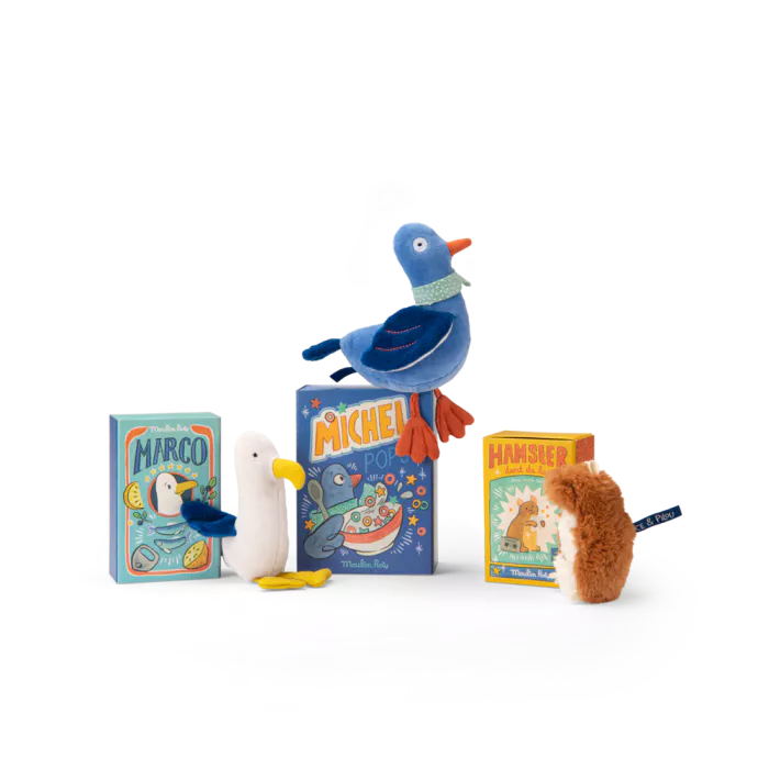 Poupée hochet pigeon Michel - Puce & Pilou