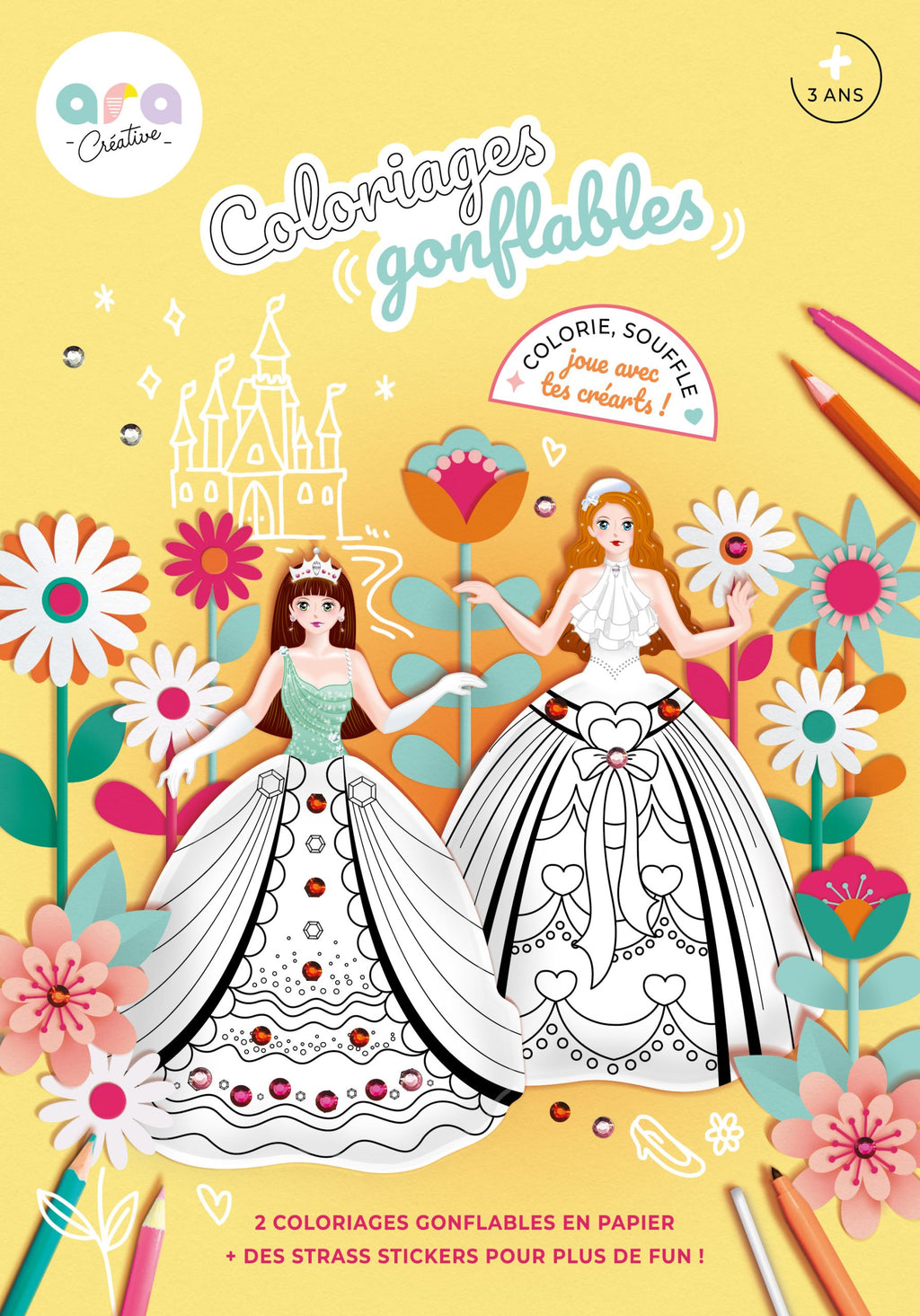 Coloriages gonflables Princesses + strass