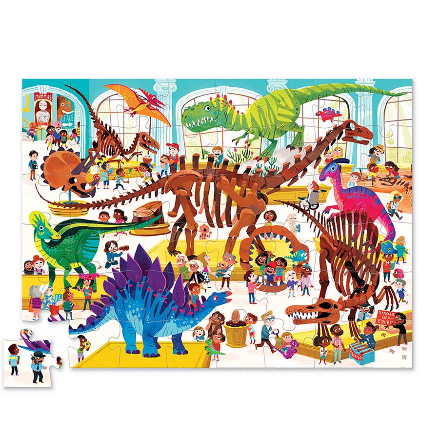 Puzzle une journée au musée des dinosaures - CROCODILE CREEK